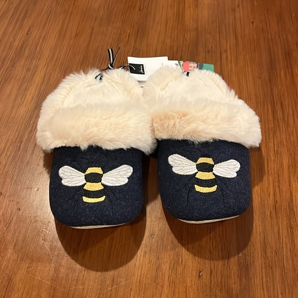 Joules Bee Slippers House Shoes new blue Women’s Size Small 5/6 - Picture 6 of 14
